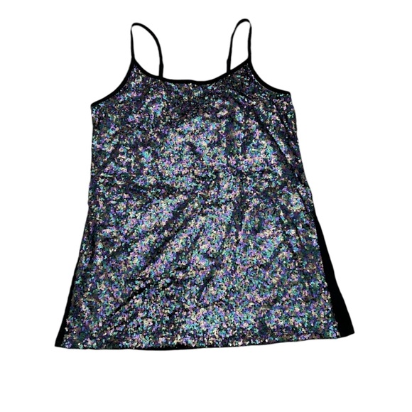 NWT Torrid Plus Size 1 1X SEQUIN FOXY CAMI - PURPLE/MULTICOLOR - Picture 6 of 11